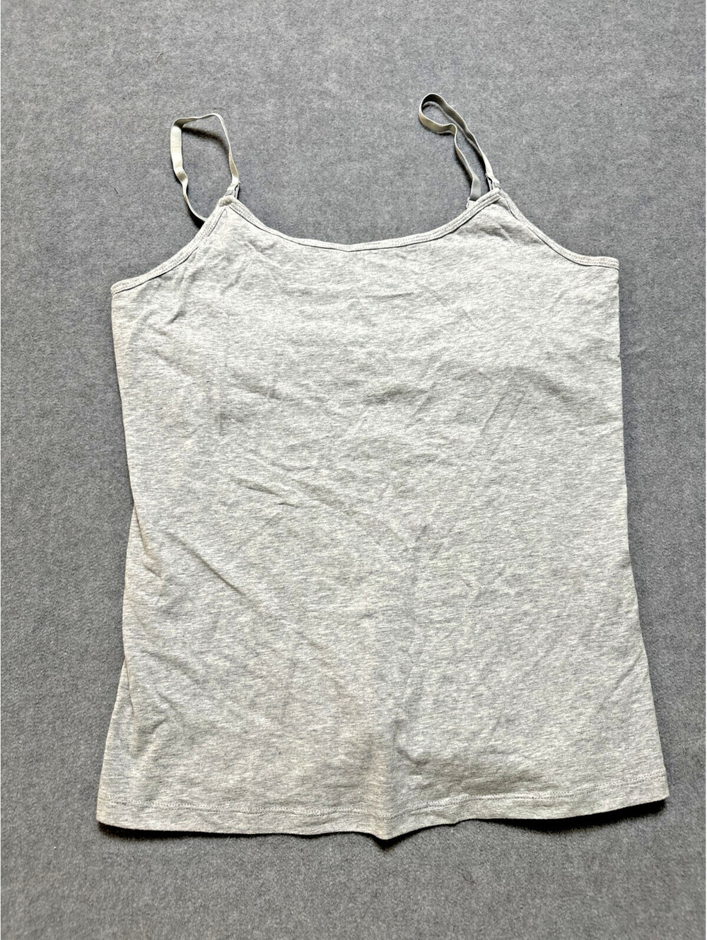 Oh Baby by Motherhood Womens Large Gray Maternity Shelf Bra Cami Tank